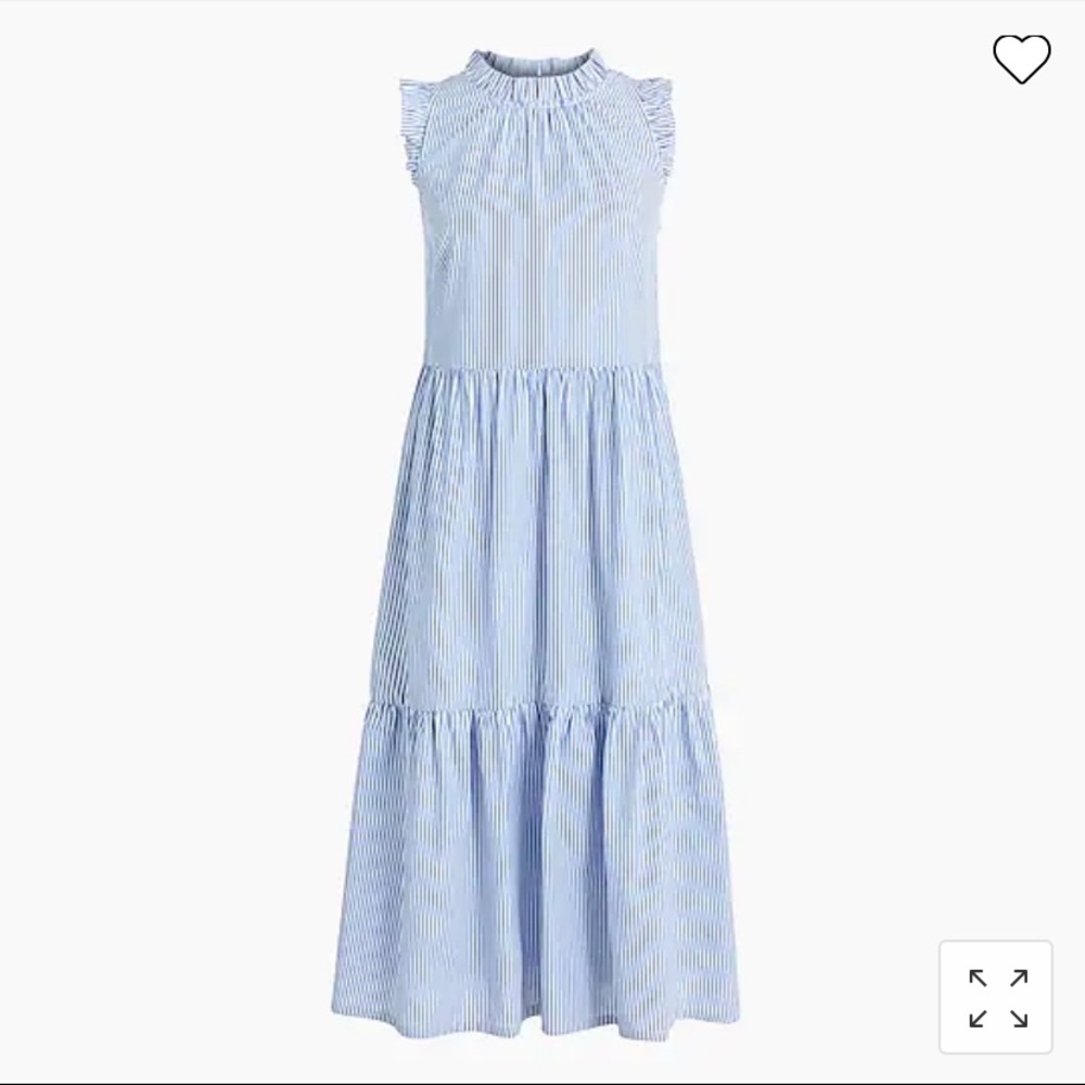 J Crew tiered midi ruffle dress